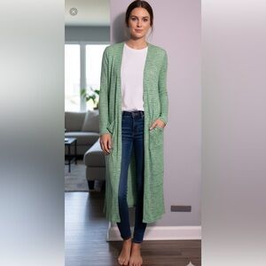 LuLaRoe Green Textured Cardigan